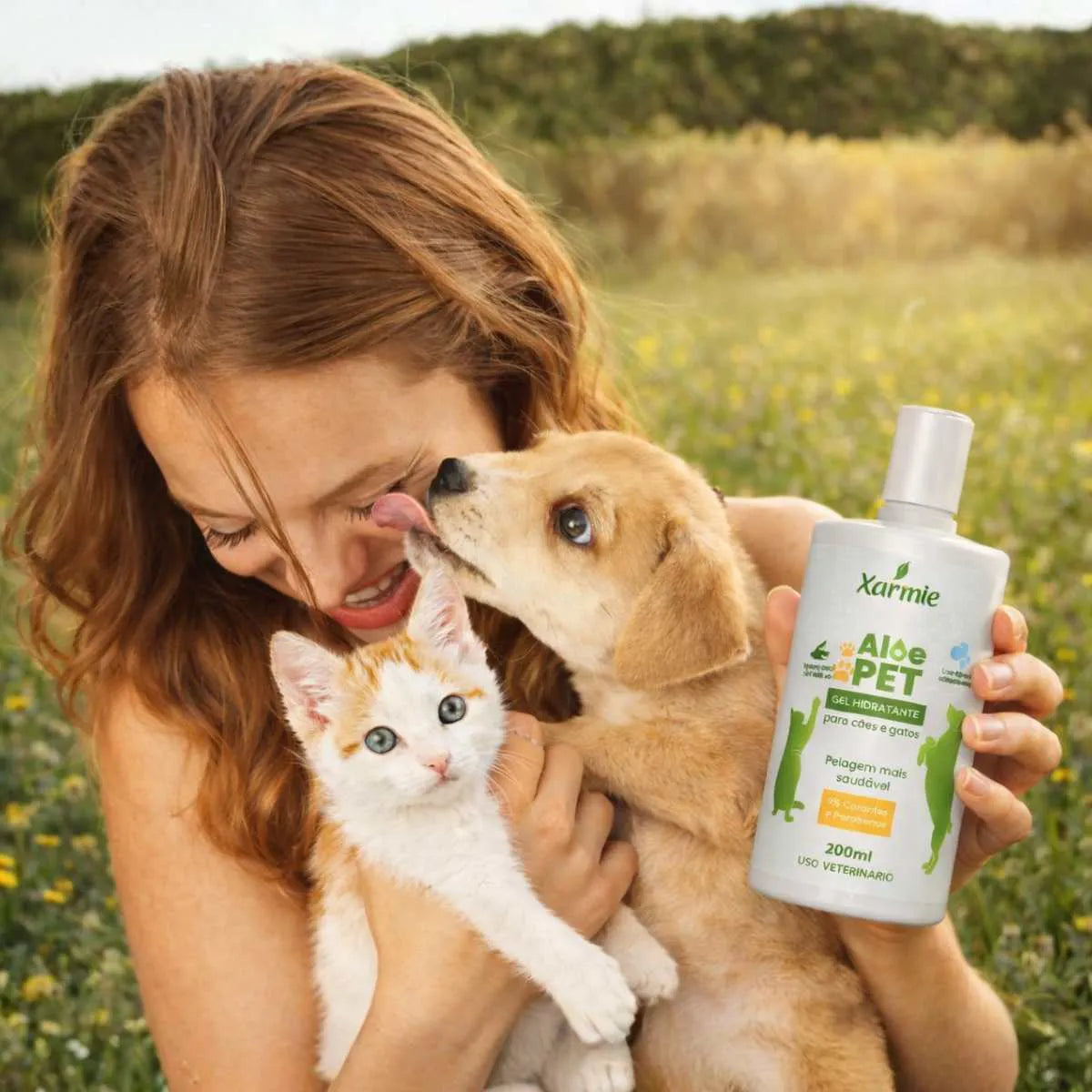 Aloe Pet Gel Hidratante e Regenerador Cães e Gatos Xarmie 200g